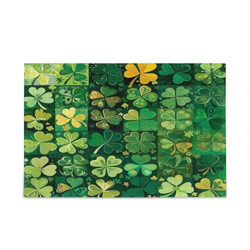 YETTASBIN St. Patrick's Day Kleeblatt 500 Teile Holzpuzzle für Erwachsene Teenager Kinder, lustiges Familienspiel für Urlaub, Spielzeug, Geschenk, Heimdekoration YETTASBIN St. Patrick's Day Kleeblatt 500 Teile Holzpuzzle für Erwachsene Teenager Kinder, lustiges Familienspiel für Urlaub, Spielzeug, Geschenk, Heimdekoration von YETTASBIN