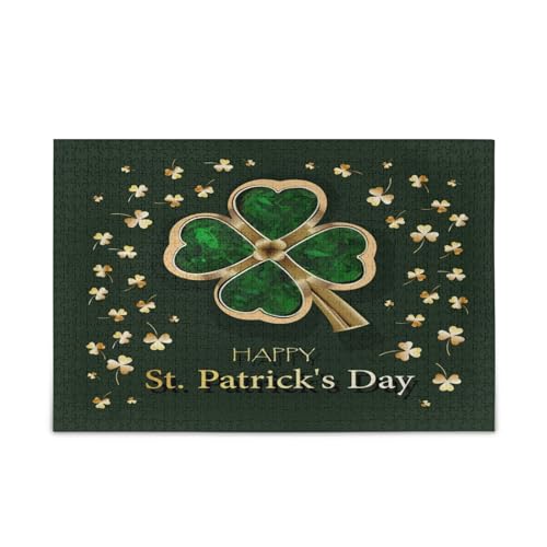 YETTASBIN St. Patrick's Day Kleeblatt 500 Teile Holzpuzzle für Erwachsene Teenager Kinder, lustiges Familienspiel für Urlaub, Spielzeug, Geschenk, Heimdekoration YETTASBIN St. Patrick's Day Kleeblatt 500 Teile Holzpuzzle für Erwachsene Teenager Kinder, lustiges Familienspiel für Urlaub, Spielzeug, Geschenk, Heimdekoration von YETTASBIN