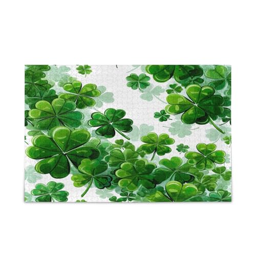 YETTASBIN St. Patrick's Day Kleeblatt 500 Teile Holzpuzzle für Erwachsene Teenager Kinder, lustiges Familienspiel für Urlaub, Spielzeug, Geschenk, Heimdekoration YETTASBIN St. Patrick's Day Kleeblatt 500 Teile Holzpuzzle für Erwachsene Teenager Kinder, lustiges Familienspiel für Urlaub, Spielzeug, Geschenk, Heimdekoration von YETTASBIN