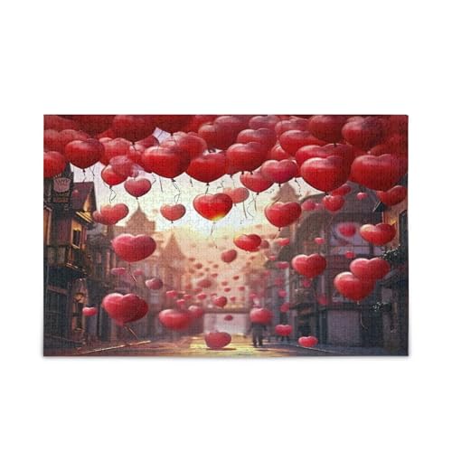 YETTASBIN Valentinstag Herz 1000 Teile Holzpuzzle für Erwachsene Teenager Kinder, lustiges Familienspiel für Urlaub Spielzeug Geschenk Heimdekoration YETTASBIN Valentinstag Herz 1000 Teile Holzpuzzle für Erwachsene Teenager Kinder, lustiges Familienspiel für Urlaub Spielzeug Geschenk Heimdekoration von YETTASBIN