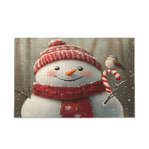 YETTASBIN Weihnachtlicher Schneemann 500 Teile Holzpuzzle für Erwachsene Teenager Kinder, lustiges Familienspiel für Urlaub, Spielzeug, Geschenk, Heimdekoration YETTASBIN Weihnachtlicher Schneemann 500 Teile Holzpuzzle für Erwachsene Teenager Kinder, lustiges Familienspiel für Urlaub, Spielzeug, Geschenk, Heimdekoration von YETTASBIN