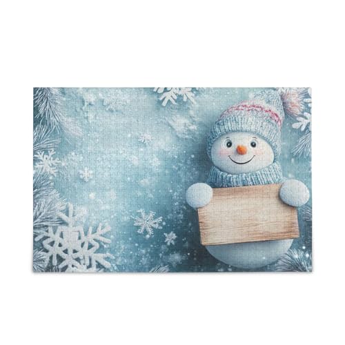 YETTASBIN Weihnachtlicher Schneemann 500 Teile Holzpuzzle für Erwachsene Teenager Kinder, lustiges Familienspiel für Urlaub, Spielzeug, Geschenk, Heimdekoration YETTASBIN Weihnachtlicher Schneemann 500 Teile Holzpuzzle für Erwachsene Teenager Kinder, lustiges Familienspiel für Urlaub, Spielzeug, Geschenk, Heimdekoration von YETTASBIN
