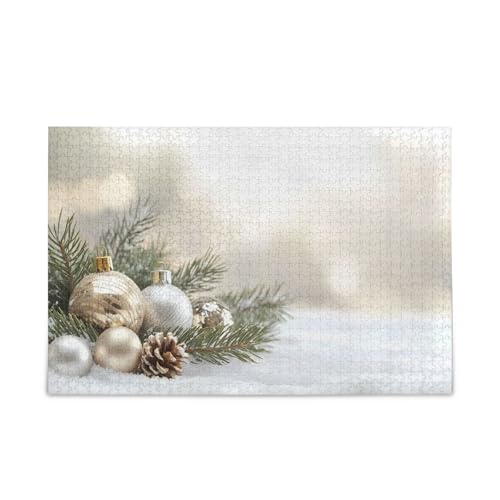 YETTASBIN Weihnachtskugel 1000 Teile Holzpuzzle für Erwachsene Teenager Kinder, lustiges Familienspiel für Urlaub, Spielzeug, Geschenk, Heimdekoration YETTASBIN Weihnachtskugel 1000 Teile Holzpuzzle für Erwachsene Teenager Kinder, lustiges Familienspiel für Urlaub, Spielzeug, Geschenk, Heimdekoration von YETTASBIN