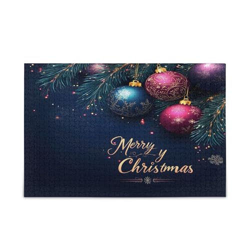 YETTASBIN Weihnachtskugel 1000 Teile Holzpuzzle für Erwachsene Teenager Kinder, lustiges Familienspiel für Urlaub, Spielzeug, Geschenk, Heimdekoration YETTASBIN Weihnachtskugel 1000 Teile Holzpuzzle für Erwachsene Teenager Kinder, lustiges Familienspiel für Urlaub, Spielzeug, Geschenk, Heimdekoration von YETTASBIN