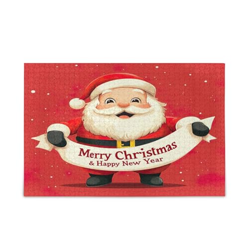 YETTASBIN Weihnachtsmann-Puzzle aus Holz, 1000 Teile, für Erwachsene, Teenager, Kinder, lustiges Familienspiel für Urlaub, Spielzeug, Geschenk, Heimdekoration YETTASBIN Weihnachtsmann-Puzzle aus Holz, 1000 Teile, für Erwachsene, Teenager, Kinder, lustiges Familienspiel für Urlaub, Spielzeug, Geschenk, Heimdekoration von YETTASBIN
