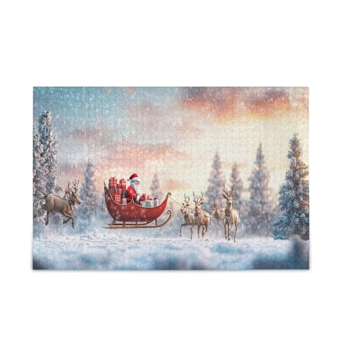 YETTASBIN Weihnachtsmann-Puzzle aus Holz, 1000 Teile, für Erwachsene, Teenager, Kinder, lustiges Familienspiel für Urlaub, Spielzeug, Geschenk, Heimdekoration YETTASBIN Weihnachtsmann-Puzzle aus Holz, 1000 Teile, für Erwachsene, Teenager, Kinder, lustiges Familienspiel für Urlaub, Spielzeug, Geschenk, Heimdekoration von YETTASBIN