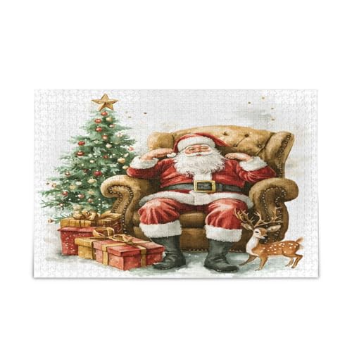 YETTASBIN Weihnachtsmann-Puzzle aus Holz, 1000 Teile, für Erwachsene, Teenager, Kinder, lustiges Familienspiel für Urlaub, Spielzeug, Geschenk, Heimdekoration YETTASBIN Weihnachtsmann-Puzzle aus Holz, 1000 Teile, für Erwachsene, Teenager, Kinder, lustiges Familienspiel für Urlaub, Spielzeug, Geschenk, Heimdekoration von YETTASBIN