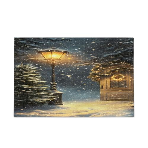 YETTASBIN Weihnachtsnachtszene 1000 Teile Holzpuzzle für Erwachsene, Teenager, Kinder, lustiges Familienspiel für Urlaub, Spielzeug, Geschenk, Heimdekoration YETTASBIN Weihnachtsnachtszene 1000 Teile Holzpuzzle für Erwachsene, Teenager, Kinder, lustiges Familienspiel für Urlaub, Spielzeug, Geschenk, Heimdekoration von YETTASBIN