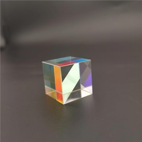 YEUBXDJ Farbprisma 6-seitiger Lichtwürfel – 20 mm Regenbogen-Glas-Quadratprismen für optische Experimente und Lehrwerkzeuge von YEUBXDJ