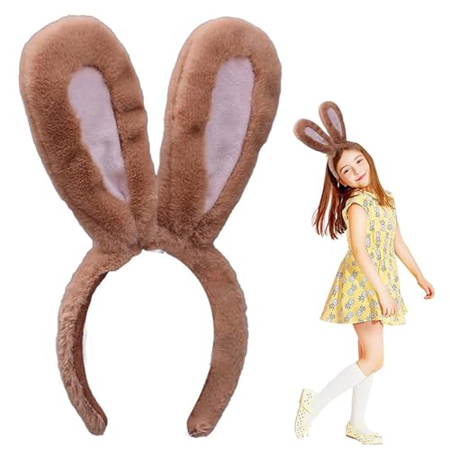 Plüsch Hasenohren Stirnband für Kinder & Erwachsene - Brauner Kaninchenohren Haarreif als Ostern Karneval Kostüm Accessoire, Weihnachten Party Haarstyling mit Biegbaren Ohren Plüsch Hasenohren Stirnband für Kinder & Erwachsene - Brauner Kaninchenohren Haarreif als Ostern Karneval Kostüm Accessoire, Weihnachten Party Haarstyling mit Biegbaren Ohren von YEWCEP