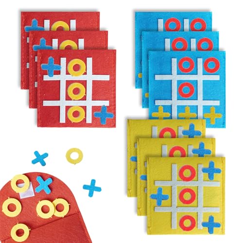 YEWCEP Tic Tac Toe, 9 Stück tic Tac Toe Mitgebsel, Ideal als Mitgebsel für Kindergeburtstage ab 3 Jahren, Reisespiel für Unterwegs, Klassisches Strategiespiel für Kinder und Familien YEWCEP Tic Tac Toe, 9 Stück tic Tac Toe Mitgebsel, Ideal als Mitgebsel für Kindergeburtstage ab 3 Jahren, Reisespiel für Unterwegs, Klassisches Strategiespiel für Kinder und Familien von YEWCEP