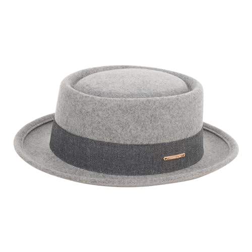 YFAFA Vintage Hut für Damen Herren mit Rollbesatz Panama Hut Magier Wollfilz Hut Cosplay Kostüm 1920er Jahre Party Hut von YFAFA
