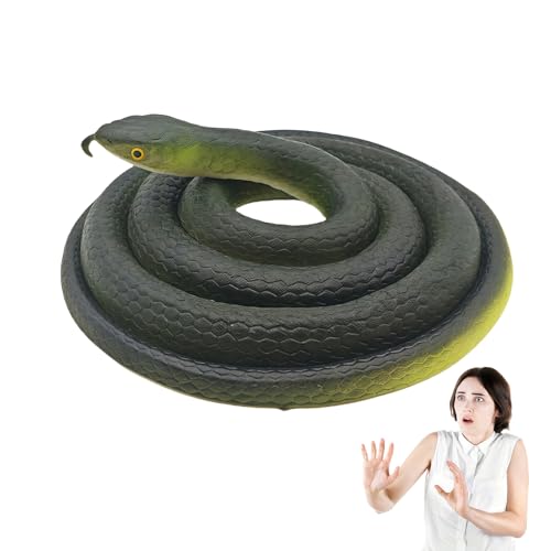 YFANITI Realistische künstliche Gummischange, lebensechte Gartenschlange, um Vögel fernzuhalten, Eichhörnchen zu erschrecken, künstliche Schlange zu streichen von YFANITI