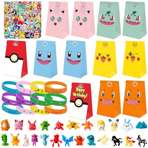 YFCHOTI Mitgebsel Kindergeburtstag Gastgeschenke, 98pcs Kinder Geburtstag Mitbringsel Set mit Papier Geschenktüten Mini Figuren Armbänder Aufkleber, Party Kleine Geschenke Give Aways Jungen Mädchen YFCHOTI Mitgebsel Kindergeburtstag Gastgeschenke, 98pcs Kinder Geburtstag Mitbringsel Set mit Papier Geschenktüten Mini Figuren Armbänder Aufkleber, Party Kleine Geschenke Give Aways Jungen Mädchen von YFCHOTI