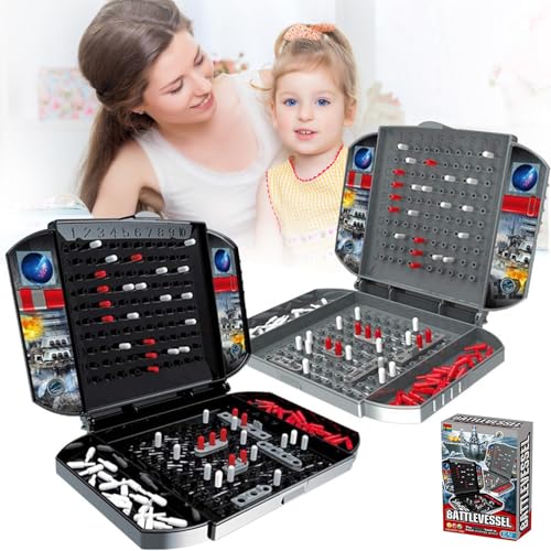 YFCJYBF Schiffe versenken Spiel, Schiffe versenken Spiel, klassisches Brettspiel-Schlachtschiffspiel, strategisches Seeschlacht-Brettspielspielzeug, Spiele geeignet für Kinder ab 4 Jahren YFCJYBF Schiffe versenken Spiel, Schiffe versenken Spiel, klassisches Brettspiel-Schlachtschiffspiel, strategisches Seeschlacht-Brettspielspielzeug, Spiele geeignet für Kinder ab 4 Jahren von YFCJYBF