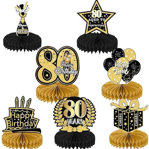 YFJSML 9 Stück Schwarze Goldene Bienenwabe Mittelstück Tischdeko Geburtstag, 80. Geburtstag Deko für Männer, Geschenke für Junge Geburtstag YFJSML 9 Stück Schwarze Goldene Bienenwabe Mittelstück Tischdeko Geburtstag, 80. Geburtstag Deko für Männer, Geschenke für Junge Geburtstag von YFJSML
