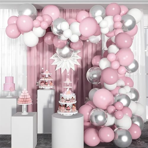 Rosa Ballons Girlande, 127 Stück Luftballons Girlande Kit, Rosa Ballongirlande für Hochzeitsdeko, Baby Shower, Geburtstag Party. von YFKJEU