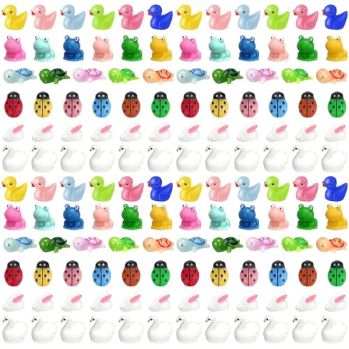400 Stück Mini Tierfiguren aus Harz, Kleine Harztiere im Set mit Enten, Fröschen, Schildkröten, Kaninchen, Gänsen und Marienkäfern –Winzige Tierfiguren zum Verstecken für Basteln, Aquarium, Garten 400 Stück Mini Tierfiguren aus Harz, Kleine Harztiere im Set mit Enten, Fröschen, Schildkröten, Kaninchen, Gänsen und Marienkäfern –Winzige Tierfiguren zum Verstecken für Basteln, Aquarium, Garten von YFNVH