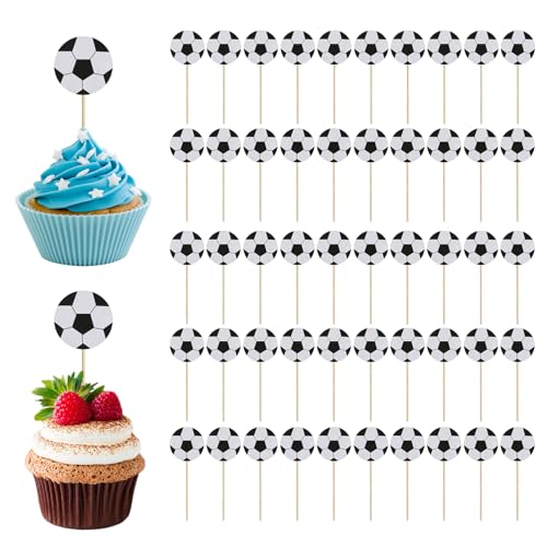 50 Stück Fussball Deko Kuchen, Papier Fußball Tortendekoration, Fussball Tortendeko, Tortenaufleger Fussball Für Geburtstagsfeier, Hochzeitsparty, Fußball-themenparty 50 Stück Fussball Deko Kuchen, Papier Fußball Tortendekoration, Fussball Tortendeko, Tortenaufleger Fussball Für Geburtstagsfeier, Hochzeitsparty, Fußball-themenparty von YFPOPONE