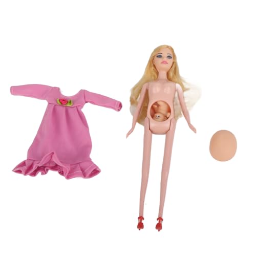 Schwangeres Barbi e, 11in Schwangere Mutter Puppe früh lustige schöne Bildung Eltern -Kind -Interaktion Spielzeug für Kinder (Rosa) von YFSAN