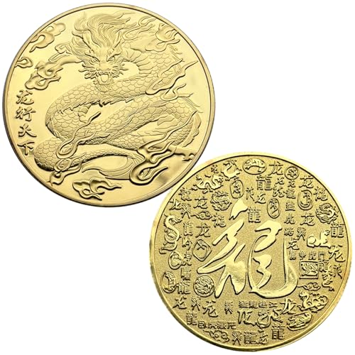 Chinesischer Drache Glücksmünze - Lotterieticket-Kratzwerkzeug - Glücksbringer-Herausforderungsmünze Chinesischer Drache Glücksmünze - Lotterieticket-Kratzwerkzeug - Glücksbringer-Herausforderungsmünze von YFSHLZ