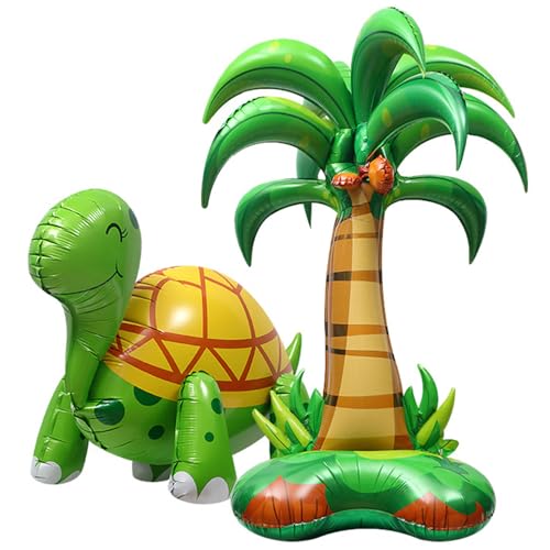 YGCHEN Hawaii Deko Palme Aufblasbar Schildkröte Folienballon Sommerparty Aufblasbars Spielzeug Kokosnussbaum, für Sommer Poolparty Tropical Strandparty Geburtstags Party Dekoration 2 Stück YGCHEN Hawaii Deko Palme Aufblasbar Schildkröte Folienballon Sommerparty Aufblasbars Spielzeug Kokosnussbaum, für Sommer Poolparty Tropical Strandparty Geburtstags Party Dekoration 2 Stück von YGCHEN