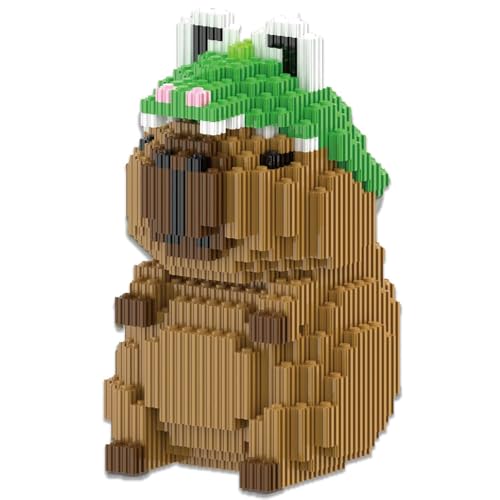 YGCHEN Kapibara Blöcke Set Tier Bausteine Wasserschwein Building Blocks Puzzle Niedlich Capybara Klemmbausteine Spielzeug DIY Lernspielzeug Geburtstagsgeschenk für Kinder Erwachsene (1606 Teile) von YGCHEN