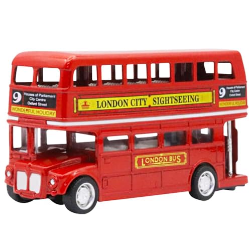YGCHEN Mini Bus Modell London Rot Legierung Doppeldecker Bus Modell 1/64 Skala Spielzeugauto Miniaturmodelle Spielzeug Bus Ornament YGCHEN Mini Bus Modell London Rot Legierung Doppeldecker Bus Modell 1/64 Skala Spielzeugauto Miniaturmodelle Spielzeug Bus Ornament von YGCHEN