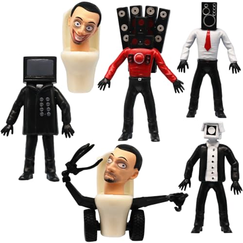 YGCHEN Skibidi Toilet Figuren Miniatur Spielzeug Toiletten Figuren Tortendeko Mini Toilet Man Figur Toilet Spiel Kindergeburtstag Dekoration Micro Landschaft 6 Stück YGCHEN Skibidi Toilet Figuren Miniatur Spielzeug Toiletten Figuren Tortendeko Mini Toilet Man Figur Toilet Spiel Kindergeburtstag Dekoration Micro Landschaft 6 Stück von YGCHEN