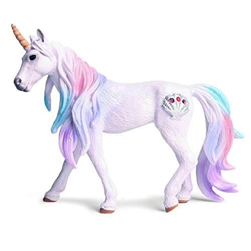 YGCHEN Spielfigur Einhorn Spielfiguren Mädchen Mini Figuren Regenbogeneinhorn Fohlen Spielzeug Einhorn Geschenk Tortendeko Tischdekoration (Lila) von YGCHEN