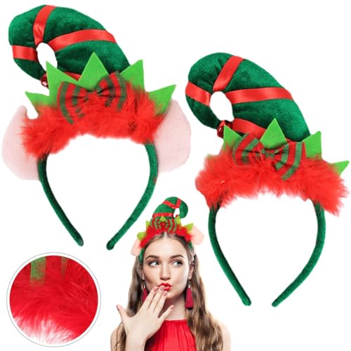 YGCHEN Weihnachts Haarreif Weihnachtself Stirnbänder Weihnachten Elfenhut Haarbänd Weihnachtsstirnband Elf Kopfbedeckung Weihnachtsdeko Haarschmuck Weihnachtsfeier Karneval Party 2 Stück YGCHEN Weihnachts Haarreif Weihnachtself Stirnbänder Weihnachten Elfenhut Haarbänd Weihnachtsstirnband Elf Kopfbedeckung Weihnachtsdeko Haarschmuck Weihnachtsfeier Karneval Party 2 Stück von YGCHEN