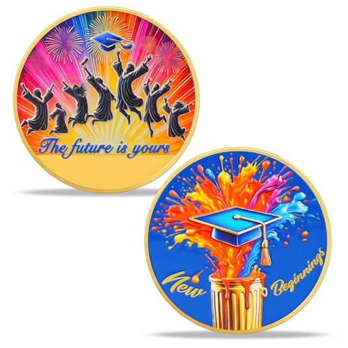 Bachelor Hat Aurora Colorful Graduation Challenge Coin New Beginning Celebrate Achievements Inspiration Gifts for Graduates Bachelor Hat Aurora Colorful Graduation Challenge Coin New Beginning Celebrate Achievements Inspiration Gifts for Graduates von YGLLSSY