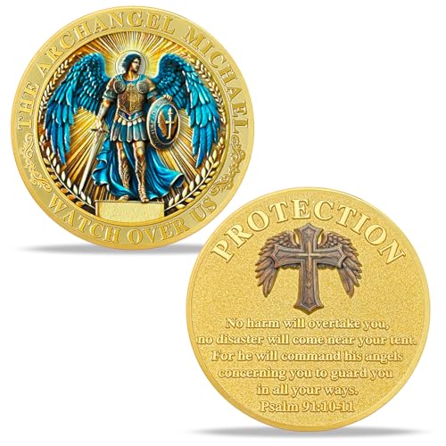 Erzengel Michael Police Challenge Münze St. Michael Strafverfolgungsmünze dünne blaue Linie Schutz Wertschätzung Geschenke für Polizist von YGLLSSY