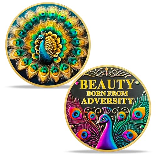 Peacock Inspiration Challenge Coin Beauty Born from Widrigkeiten Motivierende Geschenke zur Überwindung von Herausforderungen Peacock Inspiration Challenge Coin Beauty Born from Widrigkeiten Motivierende Geschenke zur Überwindung von Herausforderungen von YGLLSSY