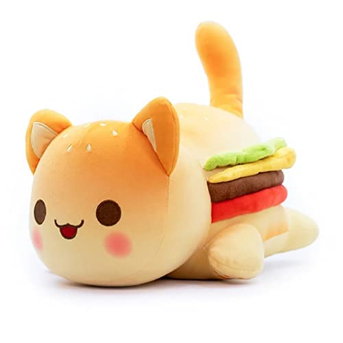 YGMXZL Plüsch Ausgestopfte Katze Kawaii,Plüschtier Flauschiges,Fahrzeug gefüllte plüsch Geschenke für Heimdekoration, Freunde, Kindergeschenk (Hamburger) von YGMXZL