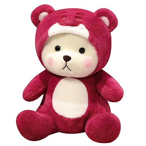 YGMXZL Teddy Kuscheltier,Teddybärpuppe mit Hut,Abnehmbare Mütze,Plüschtier Stofftier Spielzeug für Baby Kinder (35CM) von YGMXZL