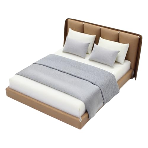 Cream Styles Miniatur Doppelbett Mit Beddings Schlafzimmermöbel Realistisches Detaillierende Design Für 1/20 Puppenhäuser Dekore Cream Styles Miniatur Doppelbett Mit Beddings Schlafzimmermöbel Realistisches Detaillierende Design Für 1/20 Puppenhäuser Dekore von YGXNHOG