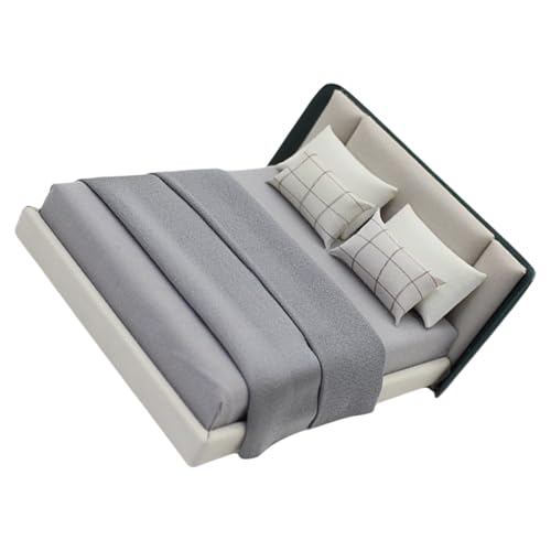 Cream Styles Miniatur Doppelbett Mit Beddings Schlafzimmermöbel Realistisches Detaillierende Design Für 1/20 Puppenhäuser Dekore Cream Styles Miniatur Doppelbett Mit Beddings Schlafzimmermöbel Realistisches Detaillierende Design Für 1/20 Puppenhäuser Dekore von YGXNHOG