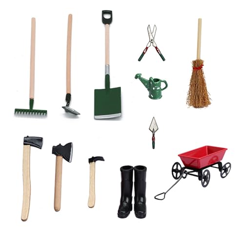 YGXNHOG 12pcs Dollhouses Gartenzubehör Werkzeug Set Mit Regenbootbesenschaufel Rakes Für 1/12 Gartenszenendekoration 1/12 Skala YGXNHOG 12pcs Dollhouses Gartenzubehör Werkzeug Set Mit Regenbootbesenschaufel Rakes Für 1/12 Gartenszenendekoration 1/12 Skala von YGXNHOG