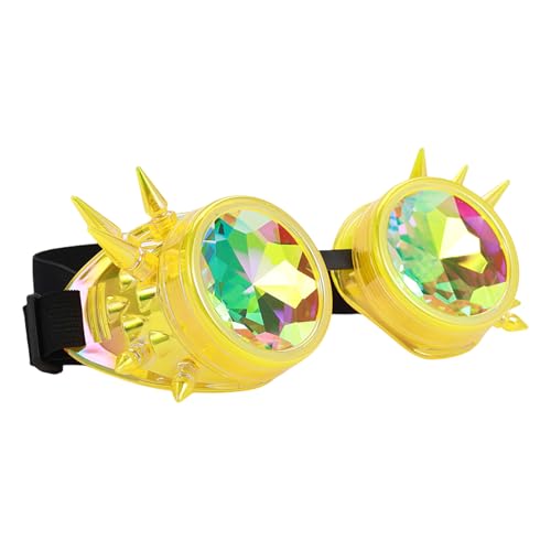 YGXNHOG Kaleidoskopes Schutzbrillen Mode Prismen Brillen Neulinge Kaleidoskopes Ausrüstung Sterevunk Schutzbrille Halloween Raves Kostüme von YGXNHOG