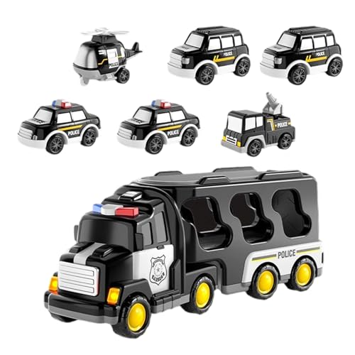 YGXNHOG Reibungspolizist Transportieren LKW Mit 4 Kleinen Polizisten Und Leichter Spielzeugfahrzeug Für Kinder Zurück. YGXNHOG Reibungspolizist Transportieren LKW Mit 4 Kleinen Polizisten Und Leichter Spielzeugfahrzeug Für Kinder Zurück. von YGXNHOG