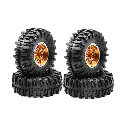 YGXNHOG Set Von 4 Fernbedienungs Steuerradreifen Für Crawler Automodell Gummi Radreifen Für Fernbedienungszubehör von YGXNHOG