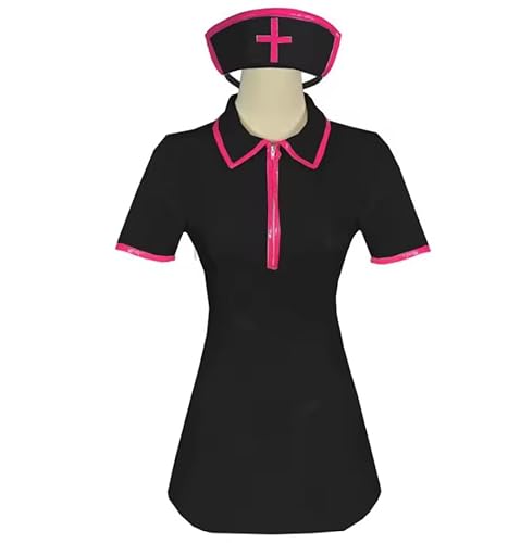 YGZHANYUANOKU Dienstmädchen-Kostüm für Damen und Erwachsene, PVC-Leder, Spiel-Cosplay-Uniform, anpassbar, schwarz, Größe 4XL YGZHANYUANOKU Dienstmädchen-Kostüm für Damen und Erwachsene, PVC-Leder, Spiel-Cosplay-Uniform, anpassbar, schwarz, Größe 4XL von YGZHANYUANOKU