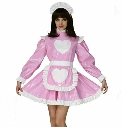 YGZHANYUANOKU PVC-Muster in Dienerform, kann verriegelt werden, Cosplay-Kleidung, personalisierbar, Größe M von YGZHANYUANOKU