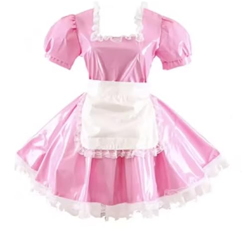 YGZHANYUANOKU Sissy Abschließbares Cosplay-Minikleid, PVC, Halloween-Kostüm, individuell, Rosa, Größe L YGZHANYUANOKU Sissy Abschließbares Cosplay-Minikleid, PVC, Halloween-Kostüm, individuell, Rosa, Größe L von YGZHANYUANOKU
