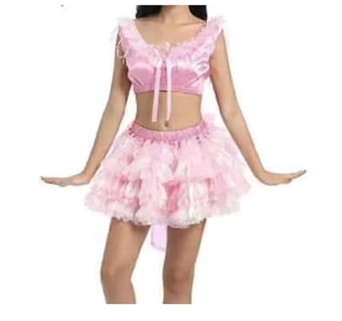YGZHANYUANOKU Sissy Maid Pinkes Satinkleid, Cosplay-Kostüm, Halloween-Kostüm, personalisierbar, Rosa, Größe 6XL YGZHANYUANOKU Sissy Maid Pinkes Satinkleid, Cosplay-Kostüm, Halloween-Kostüm, personalisierbar, Rosa, Größe 6XL von YGZHANYUANOKU