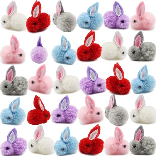 YGbridge 30 Stück Mini-Plüsch-Osterhasen, Tiere, Miniatur-Plüschkaninchen, weiche kleine Stofftiere, Osterhasen, Plüschhase für Osterdekorationen, DIY-Haarspangen YGbridge 30 Stück Mini-Plüsch-Osterhasen, Tiere, Miniatur-Plüschkaninchen, weiche kleine Stofftiere, Osterhasen, Plüschhase für Osterdekorationen, DIY-Haarspangen von YGbridge