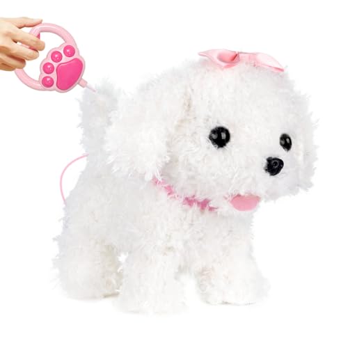 YH YUHUNG Hund mit Leine der Läuft und Bellt, Elektrischer Hund Spielzeug Kinder, Interaktives Haustier Hund mit Funktion, ab 3 Jahren Weiß YH YUHUNG Hund mit Leine der Läuft und Bellt, Elektrischer Hund Spielzeug Kinder, Interaktives Haustier Hund mit Funktion, ab 3 Jahren Weiß von YH YUHUNG
