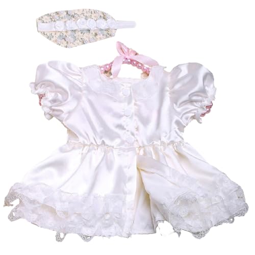 YHAILI Süße Säuglingsprinzessinkleid Mit Passender Kopfbedeckung Solid Color Baby Girls Jumpsuit Stirnband Für Neugeborene Fotoshootings von YHAILI