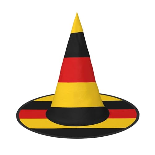 Deutsche Flagge, verstellbarer Halloween-Hexenhut mit faltbarer Krempe, für Kostümparty, Karneval, Maskenball Deutsche Flagge, verstellbarer Halloween-Hexenhut mit faltbarer Krempe, für Kostümparty, Karneval, Maskenball von YHBLYKXP